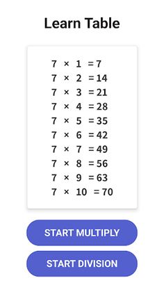 Times Tables - Multiplication - Screenshot 1