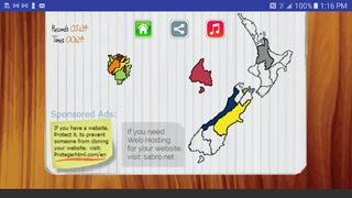 New Zealand Map Puzzle Game - Screenshot 2