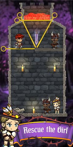 Hero Rescue Girl: Pin Puzzle - Screenshot 2