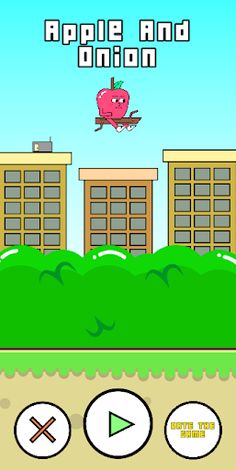 Apple and Onion flying game - Screenshot 1