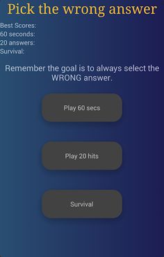 Pick the wrong answer - Screenshot 1