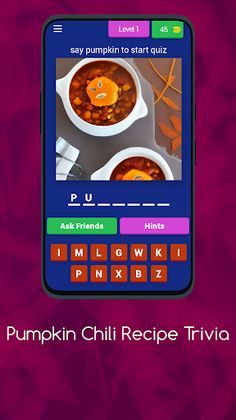 Pumpkin Chili Recipe Trivia - Screenshot 1