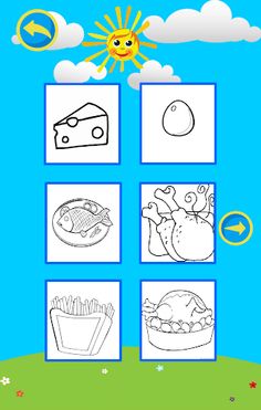 Coloring Book for kids : Food - Screenshot 1