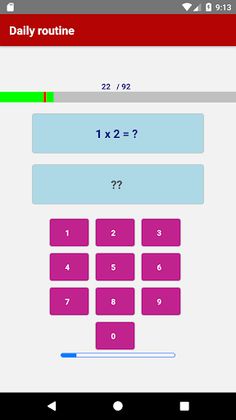 9x9 - Multiplication game - Screenshot 2
