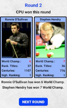 Snooker Top Trumps - Screenshot 3