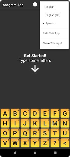 Anagram App - Screenshot 2