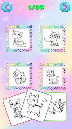 Cat Kitten Coloring Book. - Screenshot 2