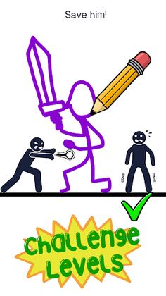 Draw Puzzle Save Stickman - Screenshot 1