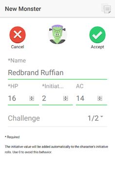 D&D Tool - Initiative Tracker - Screenshot 4