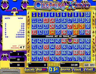 Cleopatra Keno - Screenshot 1