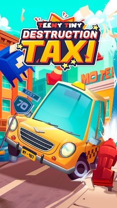Teeny Tiny Destruction Taxi - Screenshot 1