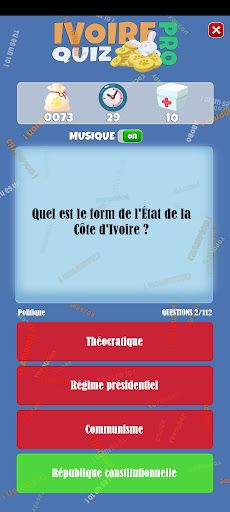 QUIZ IVOIRE PRO - TESTEZ VOUS! - Screenshot 2
