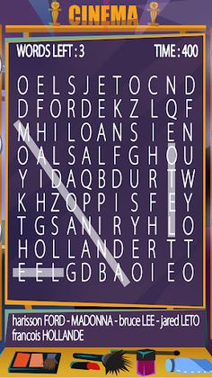 Words Search : Hollywood Stars - Screenshot 2