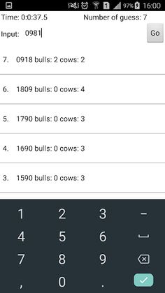 YPO Bulls And Cows - Screenshot 2