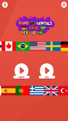 Flags and Capitals Quiz - Screenshot 1