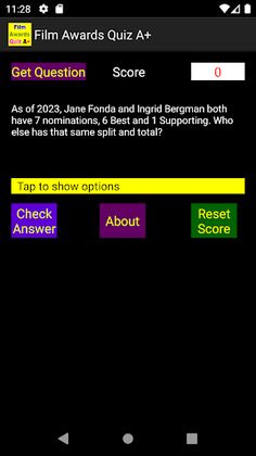 The Film Awards Quiz A+ - Screenshot 1