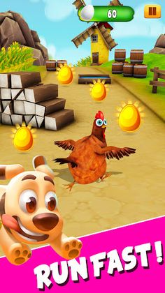 Crazy Chicken Runner Games 3D - Screenshot 4