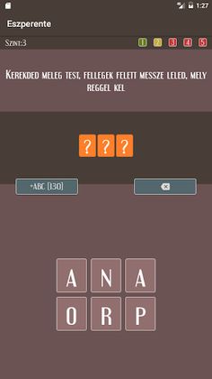 Eszperente szókirakó - Screenshot 4
