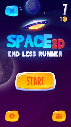 Space 2d End Less Runner 2021 - Screenshot 1