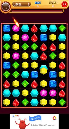 Glowing Jewel World Match 3 - Screenshot 4