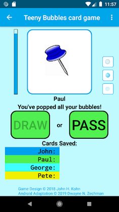 Teeny Bubbles card game - Screenshot 3