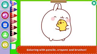 Cute Molang coloring book - Screenshot 1
