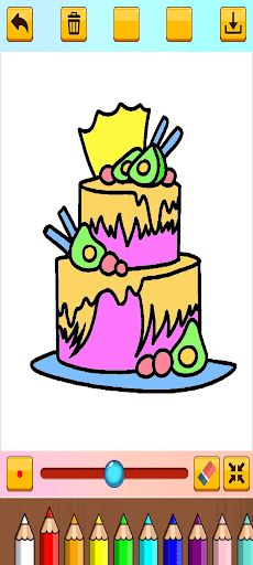 Birthday Cake Coloring - Screenshot 4