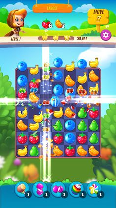 Fruit Garden  - Match 3 - Screenshot 2