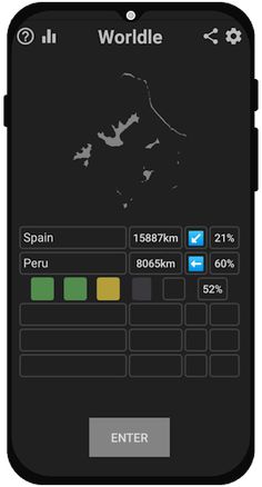 Worldle - Daily country guess - Screenshot 1
