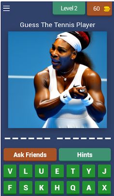 Guess The Female Tennis Player - Screenshot 3
