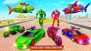 Shark Robot Car Transform Game - Screenshot 2