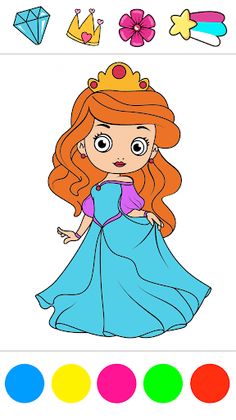 Princess Coloring: Paint Game - Screenshot 2