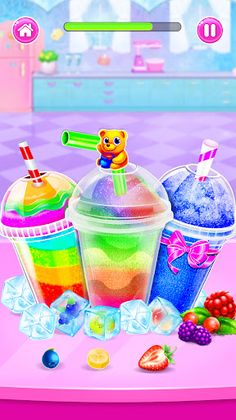 Unicorn icy slush maker Game - Screenshot 1