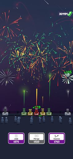 Fireworks Idle 3D - Screenshot 3