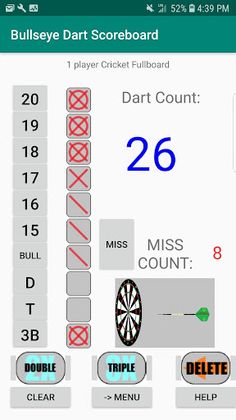 Bullseye Dart Scoreboard - Screenshot 2