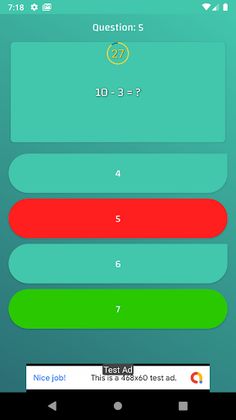Fast Math Quiz - test yourself - Screenshot 3