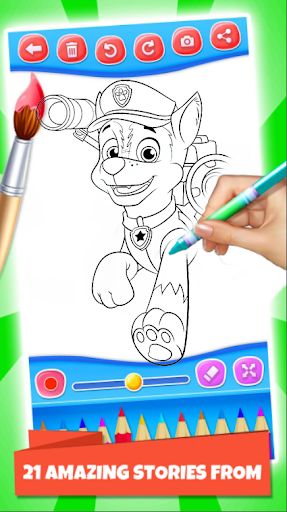 Paw Patron Coloring Game - Screenshot 2