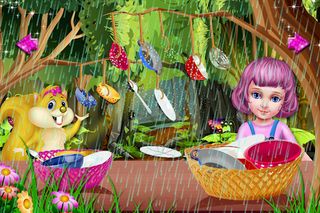 Doll Girl Kitchen Dish Washing - Screenshot 1