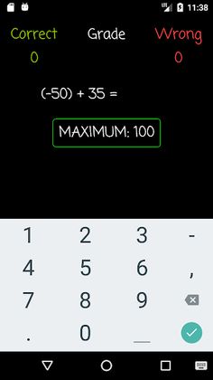 Addition  Practice: Negative N - Screenshot 1