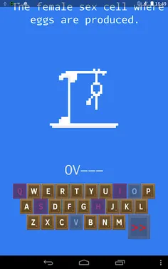 Biology Terms Revision Hangman - Screenshot 1