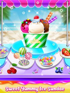 Ice-Cream Dessert cooking Game - Screenshot 2