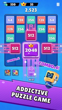 X2 Blocks & 2048 Merge Number - Screenshot 1