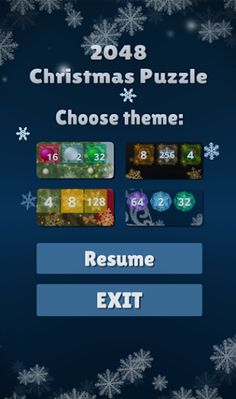 2048 Puzzle: 4 Christmas and N - Screenshot 1