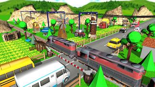 Train Road Crossy 3D Railroad - Screenshot 2