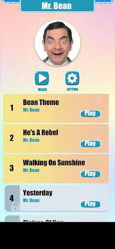 Mr. Bean Music Tiles Game - Screenshot 1