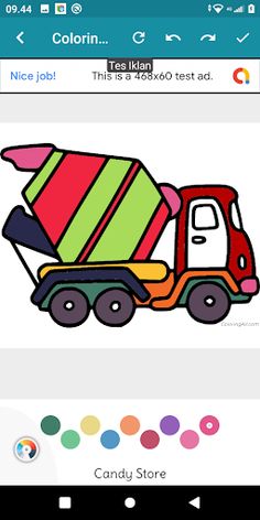 Coloring concrete mixer truck - Screenshot 2