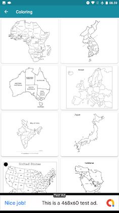 World Map : Coloring - Screenshot 4