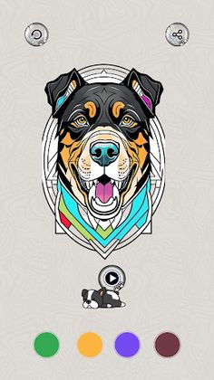 Coloring Dogs Stress Relief - Screenshot 2