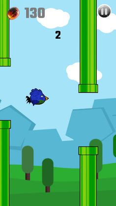 Dunking Bird - Flappy Flyer 2D - Screenshot 1