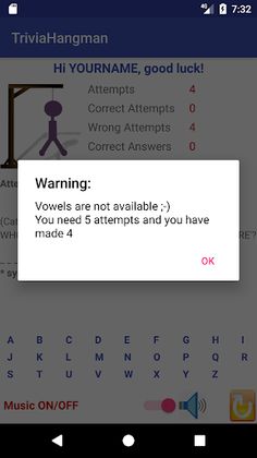 TriviaHangman - Screenshot 3